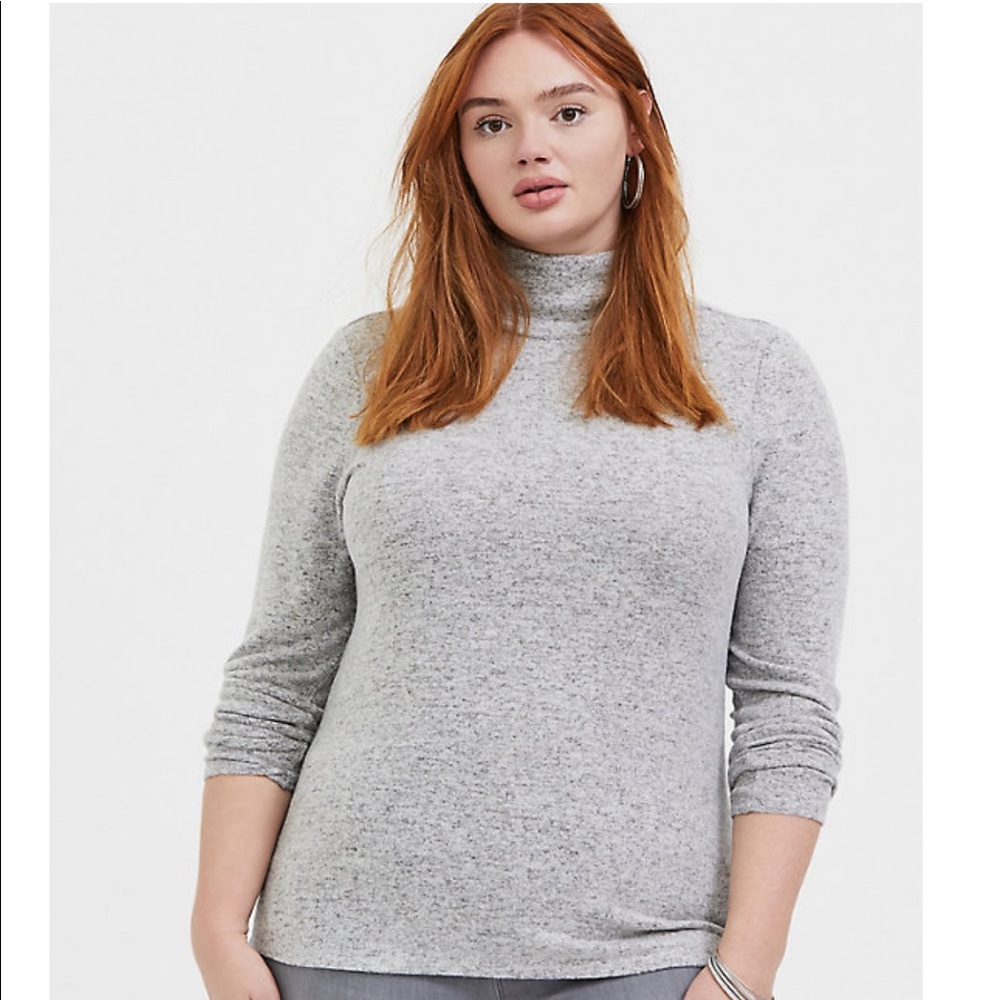 *TORRID* super soft grey turtleneck